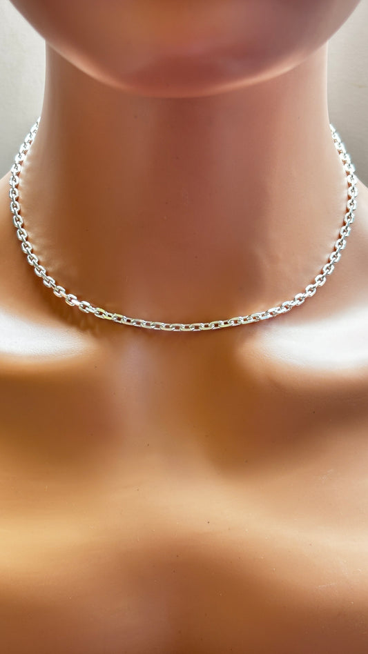 Chaîne en argent véritable sterling élégante pour femme - Bijou raffiné et intemporel