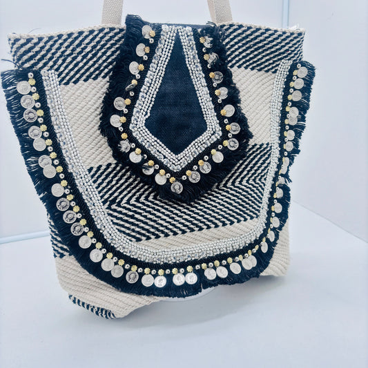 Sac Cabas Grand Format Artisanal Fabriqué en Inde Tendance et Éthique