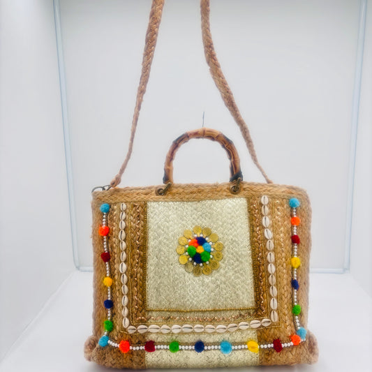 Sac Cabas Artisanal Doré